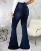 Women's Ripped High Waist Flare Classic Flare Jeans